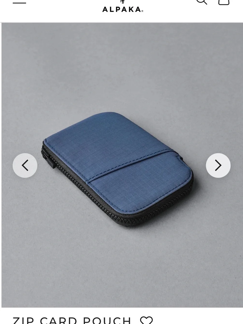 NWOT ALPAKA Zip Card Pouch